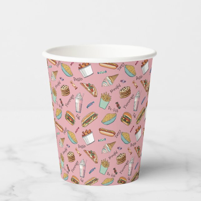 Foodie Faves Fabulous Pattern Paper Cups (Front)