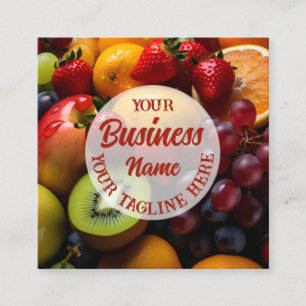 Foodie Fresh Fruits Business Card