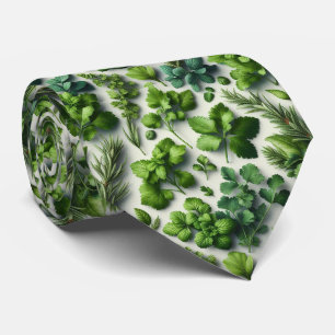 Foodie Kitchen Neck Tie   Fresh Garden Herbs 