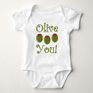 Foodie Olive You Baby Bodysuit