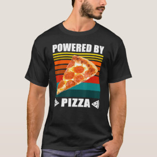 Foodie Powered By Pizza Mens Womens Kids T-Shirt