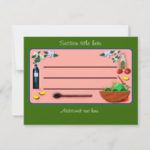 foodie recipe box divider