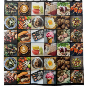 Foodie shower curtain