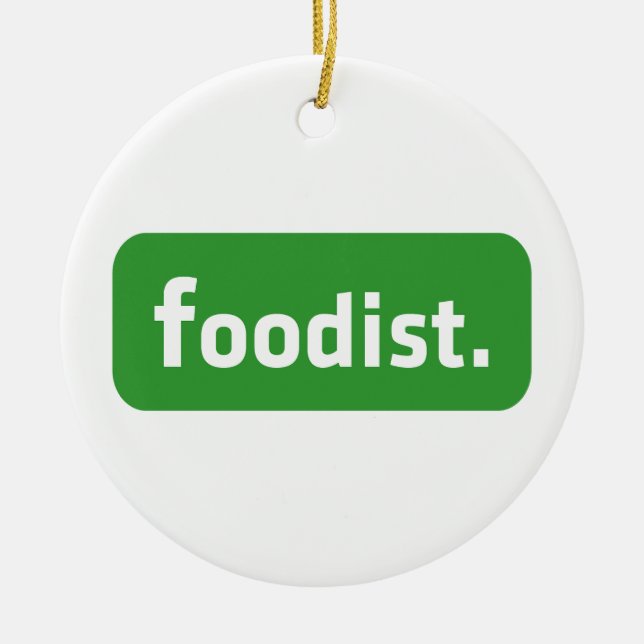 Foodist. Ceramic Tree Decoration (Front)