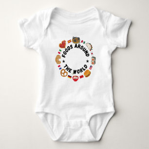 Foods around the world baby bodysuit
