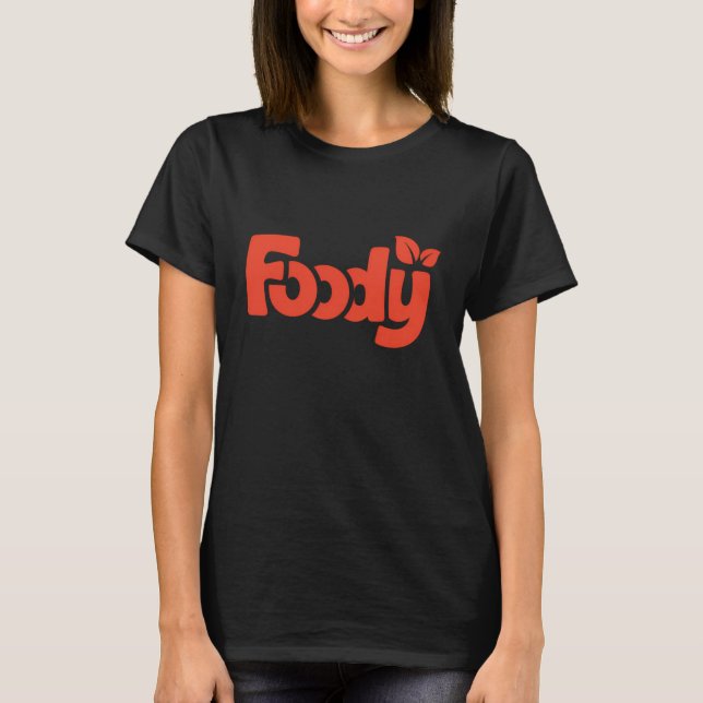 Foody Coral Red Women’s Minimalist Foodie T-Shirt (Front)