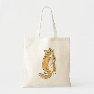 FooFooCat: Jumbo Fluffy Lazy Orange Cat Tote Bag