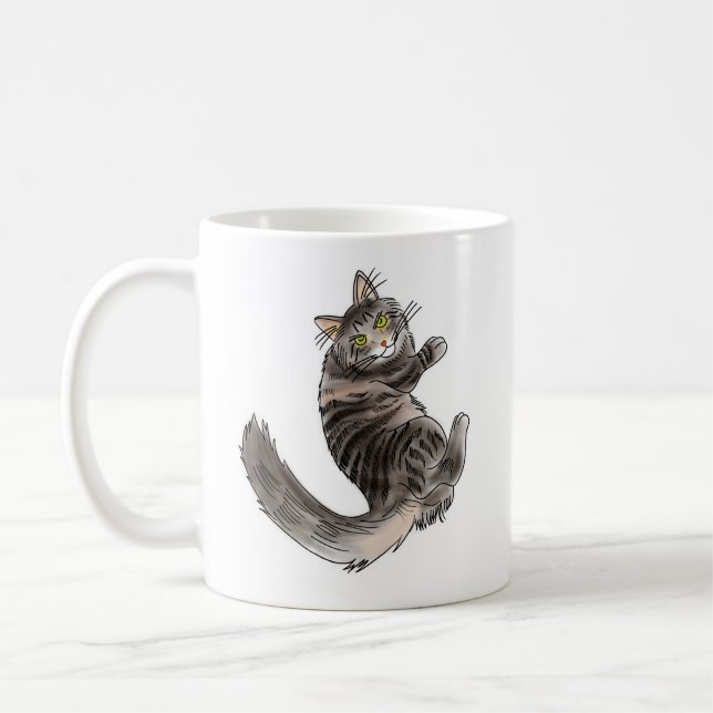 FooFooCat: Jumbo Maine Coon Coffee Mug (Left)