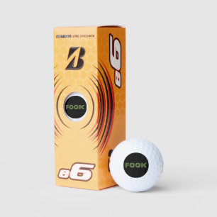 Fook black Bridgestone e6 golf balls 3 pk
