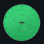 Fook black on green dartboard<br><div class="desc">Fook dartboards are for feisty Irish darts players and their friends on Saint Patrick's Day or any day. Fook is Steamy Raimon original calligraphy art.</div>