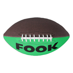 Fook black on green football