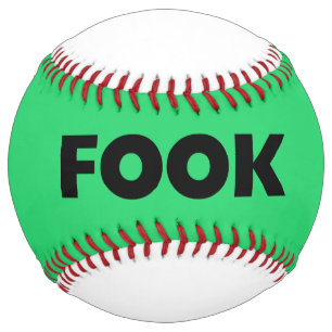 Fook black on green softball
