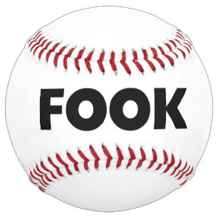 Fook black on white softball