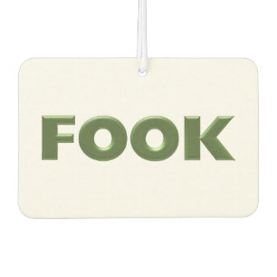 Fook green white car air freshener