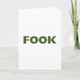 Fook white greeting card