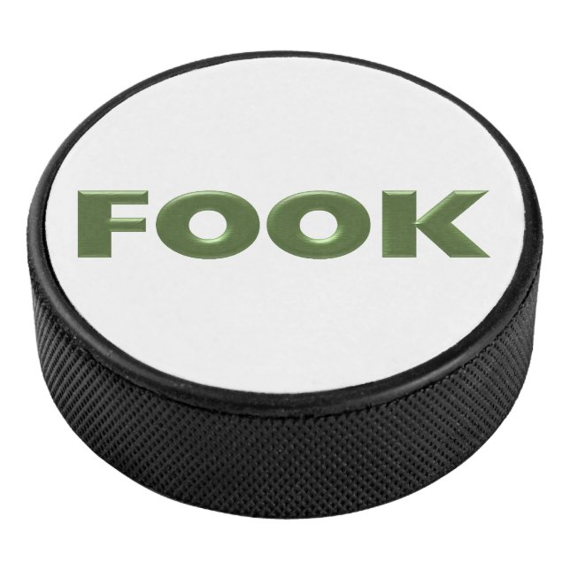 Fook white hockey puck (3/4)