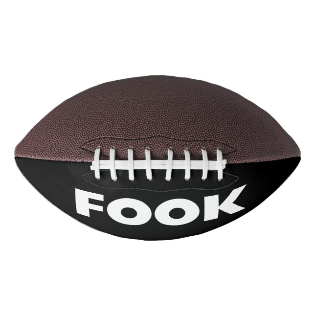 Fook white on black football (Front)