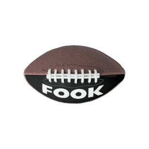 Fook white on black mini football