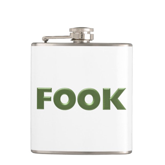 Fook white wrapped flask (Front)