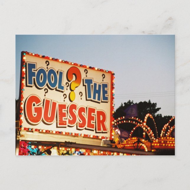 Fool the Guesser Postcard (Front)