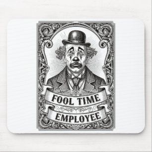 Fool Time Employee Funny Office Humor Mouse Pad