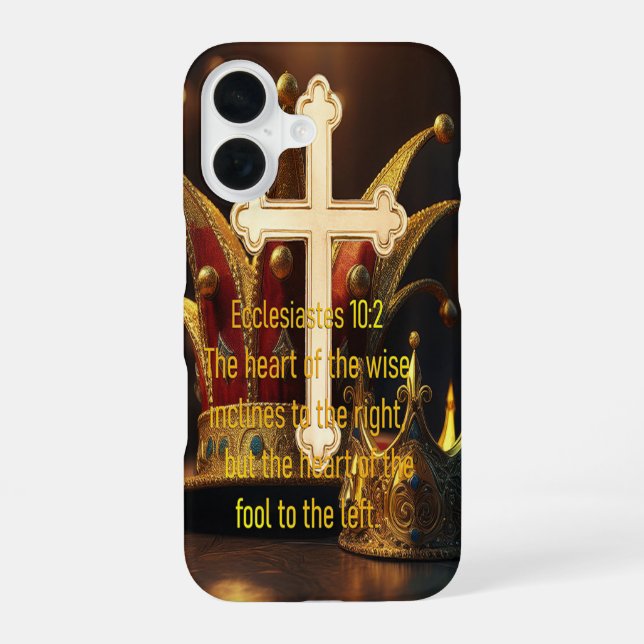 Fool vs Wise iPhone 16 Case (Back)