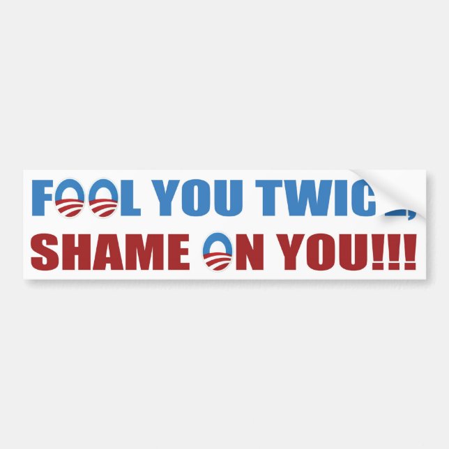 Fool You Twice Bumper Sticker (Front)