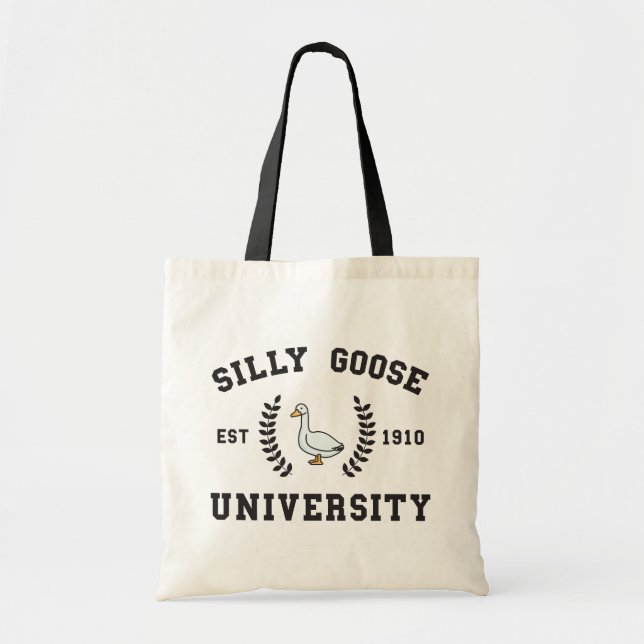 Foolish Silly Goose University Meme Tote Bag (Front)