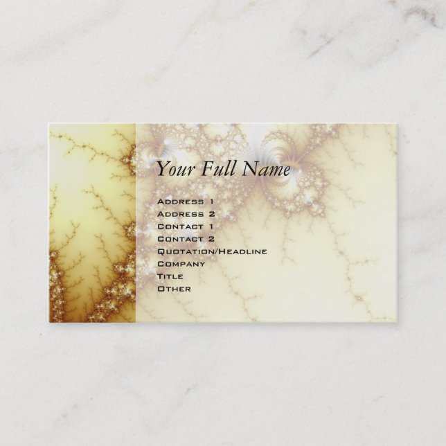 Fools Gold - Fractal Art Business Card (Front)