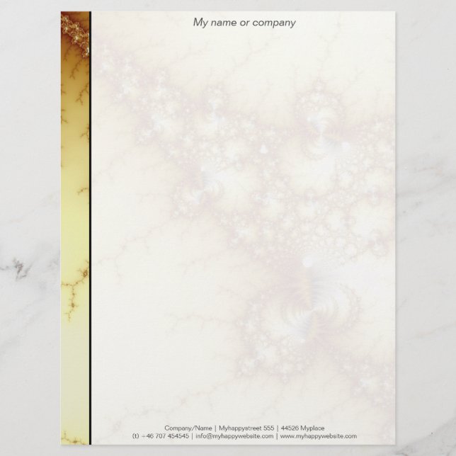 Fools Gold - Fractal Art Customised Letterhead (Front)