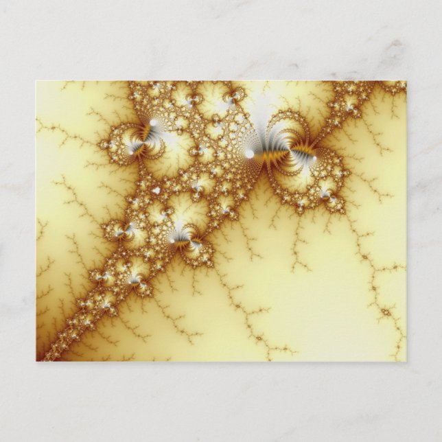 Fools Gold - Fractal Art Postcard (Front)