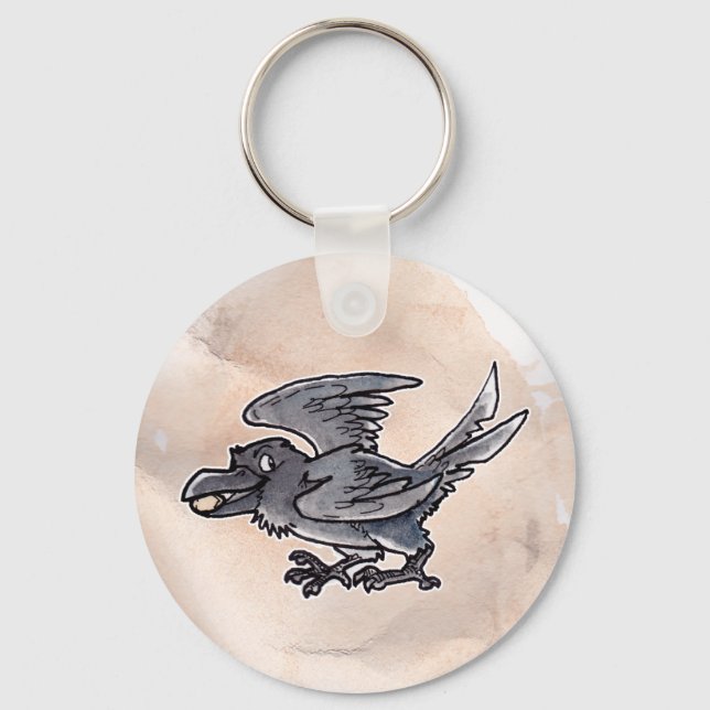 Fool's Gold Raven Key Ring (Front)