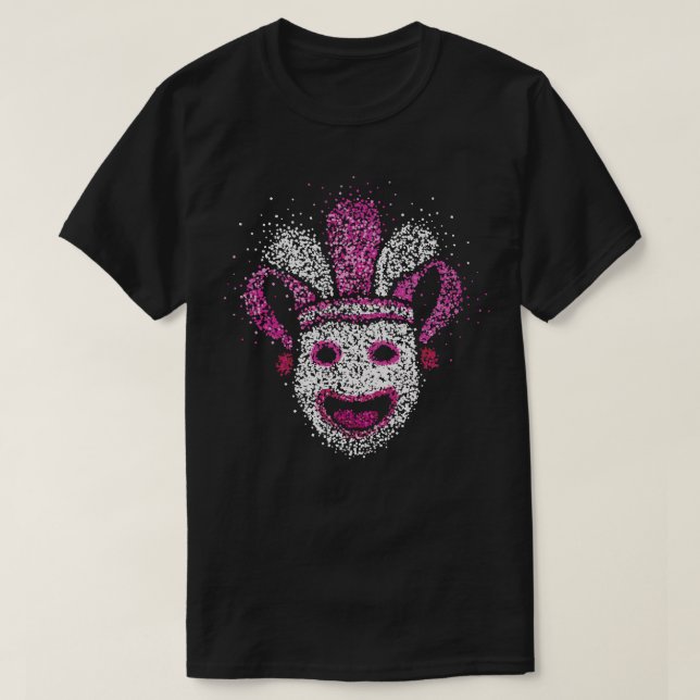Fools Mask Fools Cap Carnival Confetti T-Shirt (Design Front)