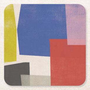Foolscap - Modern Colorblocks Square Paper Coaster
