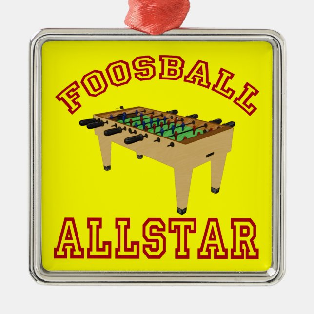 Foosball Allstar Metal Tree Decoration (Front)
