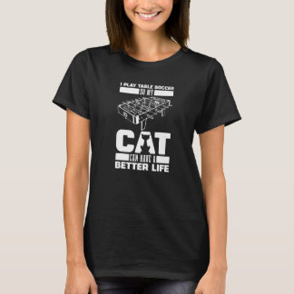 Foosball Cat Kicker Table Soccer T-Shirt