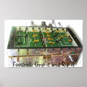 Foosball Grip Poster