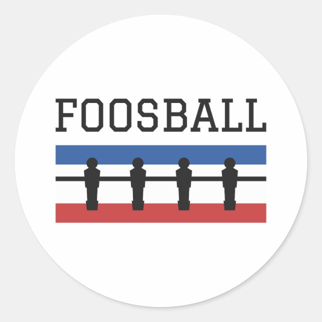 Foosball Retro Classic Round Sticker (Front)