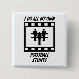 Foosball Stunts 15 Cm Square Badge