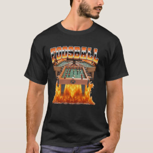 Foosball Table Football Player Skeleton 90s Bootle T-Shirt