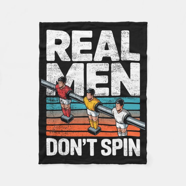 Foosll Table Soccer Don't Spin Foosll Player  Fleece Blanket (Front)