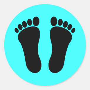 Foot_001_Print_Two_Vector_Clipart Classic Round St Classic Round Sticker