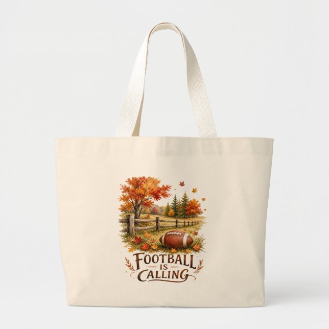 Foot Ball Calling Tote Bags (Front)