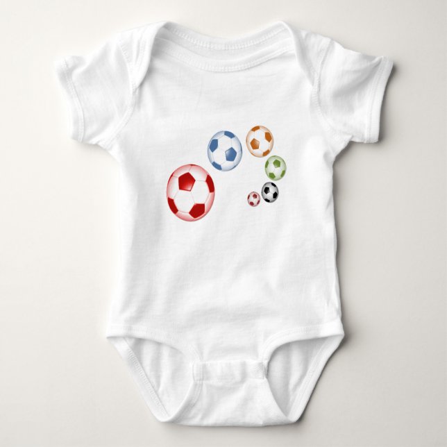 foot balls baby bodysuit (Front)