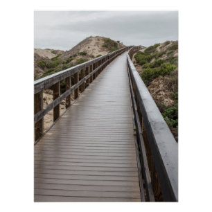 Foot Bridge at Oso Flaco Lake State Park Poster