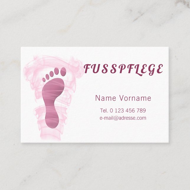 foot care business card (Front)