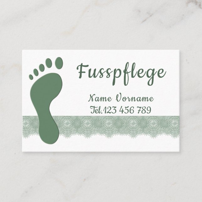 foot care business card (Front)