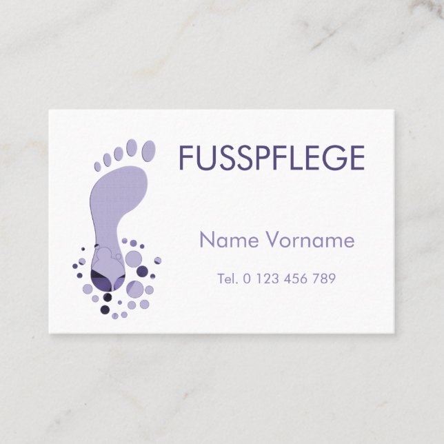 foot care business card (Front)