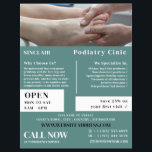 Foot Exam Portrait, Podiatry Clinic, Podiatrist Flyer<br><div class="desc">Foot Exam Portrait,  Podiatry Clinic,  Podiatrist Advertising Flyer by The Business Card Store.</div>