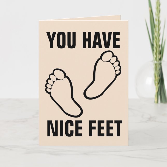 FOOT FEET LOVER ROMANCE GREETING CARDS (Front)
